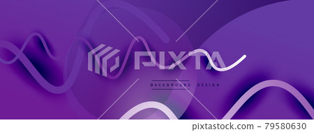 Abstract gradient background with wave line with shadow effect. Geometric composition. 3D shadow effects and fluid gradients Abstract gradient background with wave line with shadow effect. Geometric composition. 3D shadow effects and fluid gradients 79580630