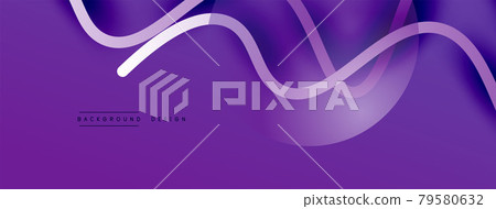 Abstract gradient background with wave line with shadow effect. Geometric composition. 3D shadow effects and fluid gradients Abstract gradient background with wave line with shadow effect. Geometric composition. 3D shadow effects and fluid gradients 79580632