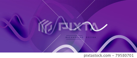 Abstract gradient background with wave line with shadow effect. Geometric composition. 3D shadow effects and fluid gradients Abstract gradient background with wave line with shadow effect. Geometric composition. 3D shadow effects and fluid gradients 79580701