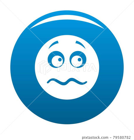 Smile icon blue vector 79580782
