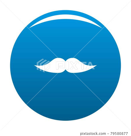 Movie whiskers icon blue vector Movie whiskers icon blue vector 79580877