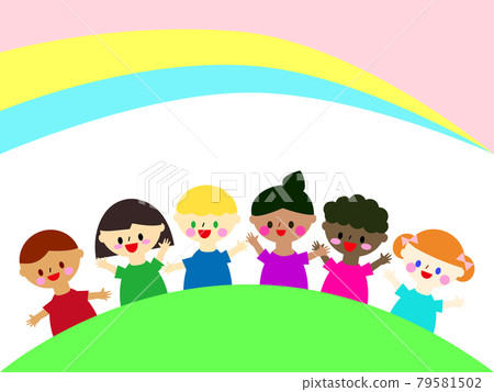 Illustrations of children around the world Illustrations of children around the world 79581502
