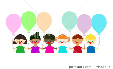 Illustrations of children around the world Illustrations of children around the world 79581503