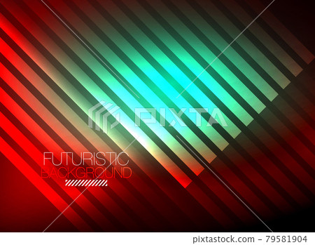 Bright neon color techno abstract background, shiny glowing neon lines in the dark background Bright neon color techno abstract background, shiny glowing neon lines in the dark background 79581904