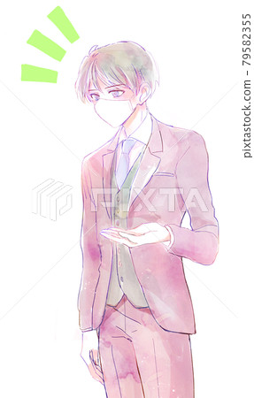 一個說話真誠的男員工,一個面具 一個說話真誠的男員工,一個面具 79582355