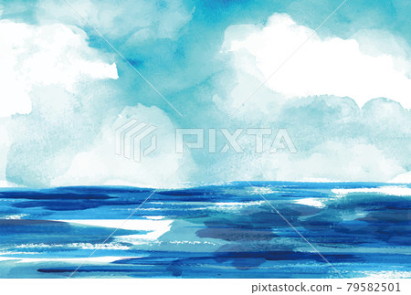 夏天海水彩 79582501