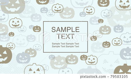 Flat design frame Halloween Flat design frame Halloween 79583105