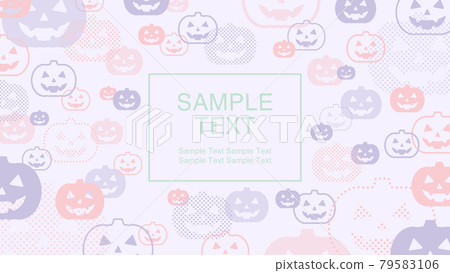 Flat design frame Halloween Flat design frame Halloween 79583106