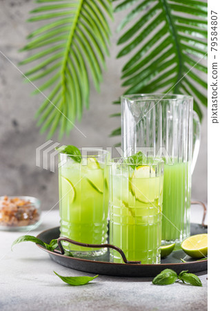 Cold basil lemonade 79584807