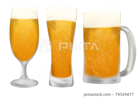 3種啤酒,玻璃 3種啤酒,玻璃 79584877