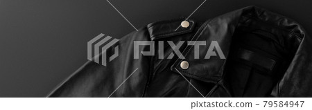 Monochrome minimal template with jacket. Black friday shopping sale 79584947