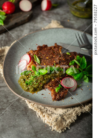 Rib eye steak delicious 79588227