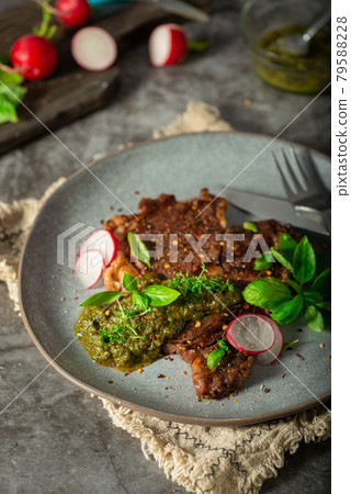 Rib eye steak delicious 79588228