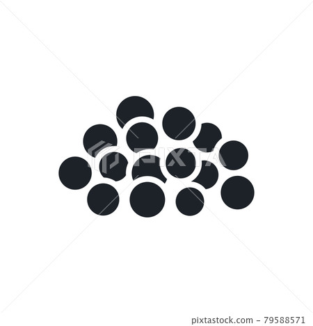 Caviar silhouette. Black isolated silhouettes. Fill solid icon. Modern glyph design. Vector illustration. Fish and seafood. Food ingredients Caviar silhouette. Black isolated silhouettes. Fill solid icon. Modern glyph design. Vector illustration. Fish and seafood. Food ingredients 79588571