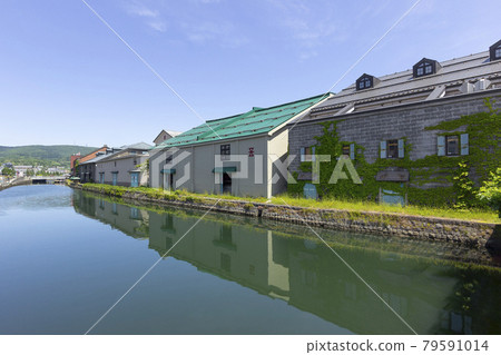 小樽運河,從淺草橋城鎮公園看到的小樽運河 小樽運河,從淺草橋城鎮公園看到的小樽運河 79591014