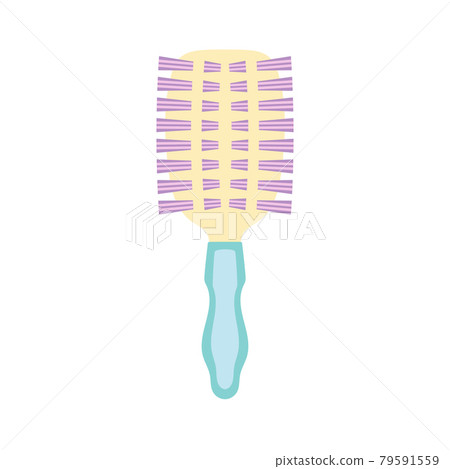 cartoon comb isolated on white, tool for hairdresser cartoon comb isolated on white, tool for hairdresser 79591559