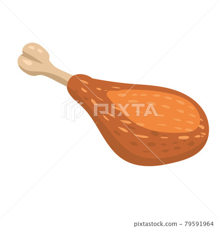 Chicken thighs,drumstick, natural healthy nutrition product, bird meat. Vector doodle cartoon flat trendy illustration hand drawn isolated 79591964