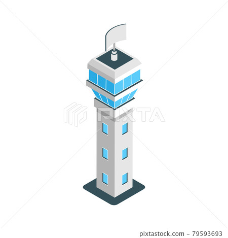 Isometric Airport Tower Isometric Airport Tower 79593693