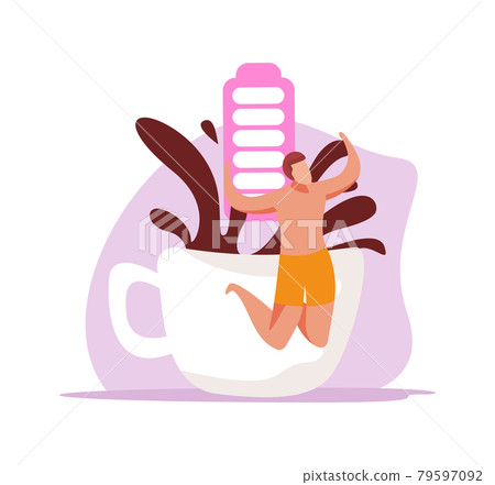Caffeine Flat Icon 79597092