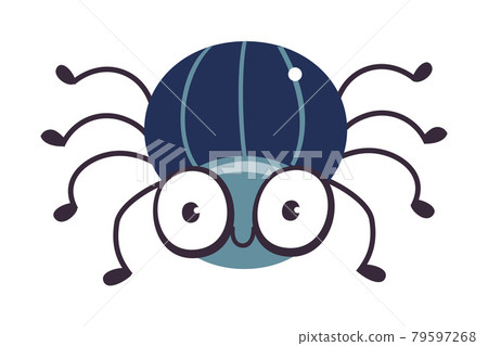 Cute Big Eyed Beetle Insect, Funny Creature Cartoon Vector Illustration 79597268