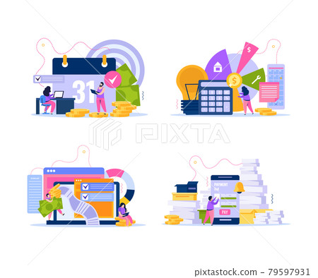 Monthly Payments Compositions Set 79597931