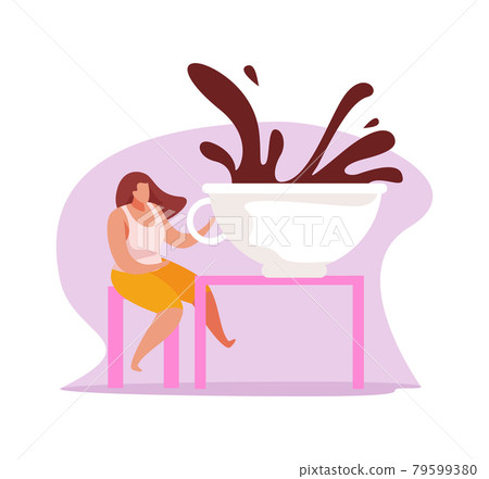 Caffeine Flat Composition 79599380