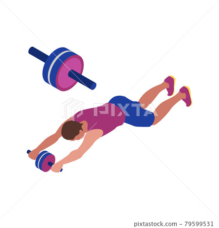 Fitness Isometric Icon - Stock Illustration [79599531] - PIXTA