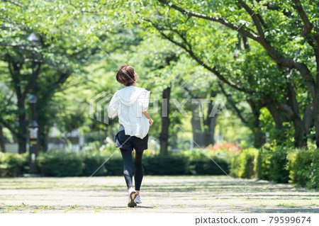 Jogging female middle Jogging female middle 79599674