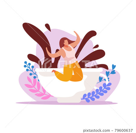 Caffeine Flat Composition 79600637