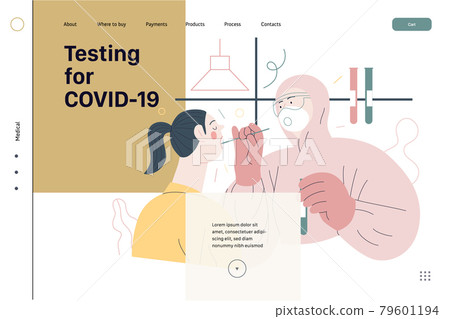 Medical tests web page template - testing for COVID-19 Medical tests web page template - testing for COVID-19 79601194