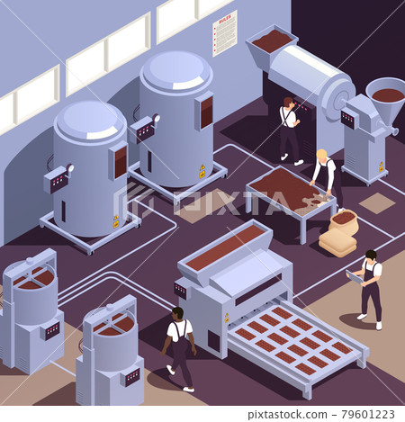 Chocolate Production Facility Isometric 79601223
