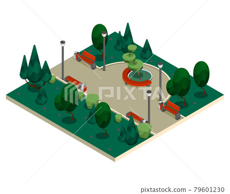 City Constructor Elements Isometric Isolated Composition 79601230