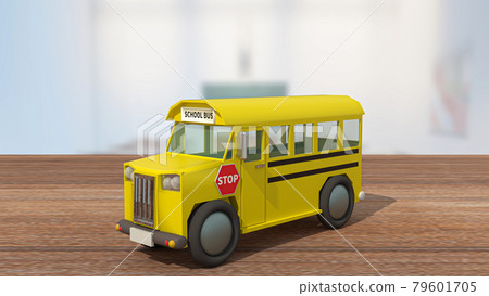 The schoolbus on wood table in classroom for back to school or education concept 3d rendering The schoolbus on wood table in classroom for back to school or education concept 3d rendering 79601705
