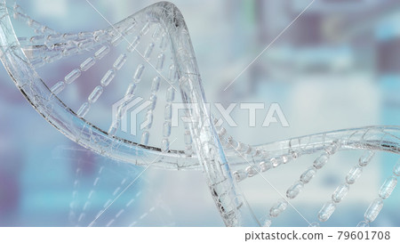 The dna or Deoxy-ribonucleic acid image for sci or medical concept 3d rendering 79601708