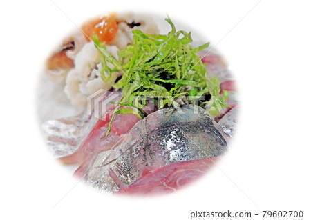 Home-cooked and simple home-cooked "sashimi of horse mackerel and pike conger" watercolor style picture letter 79602700