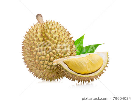 Durian isolated on white 79604024