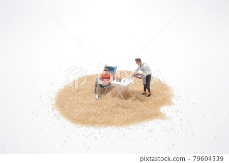 the mini figure Waiter service on the beach the mini figure Waiter service on the beach 79604539