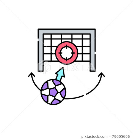 Sports game olor line icon. Computer games genres. Pictogram for web page, mobile app, promo. Sports game olor line icon. Computer games genres. Pictogram for web page, mobile app, promo. 79605606