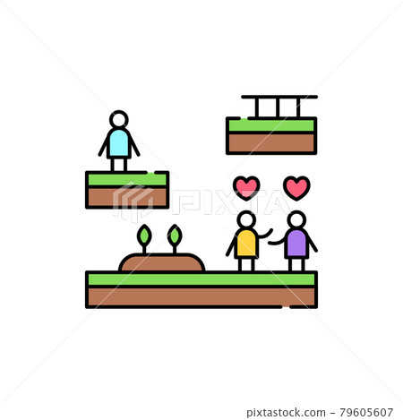 Simulator game olor line icon. Computer games genres. Pictogram for web page, mobile app, promo. 79605607