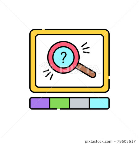 Quest game olor line icon. Computer games genres. Pictogram for web page, mobile app, promo. Quest game olor line icon. Computer games genres. Pictogram for web page, mobile app, promo. 79605617