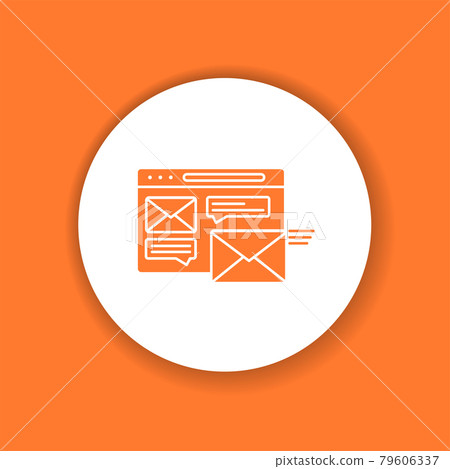 E-mail marketing color glyph icon. Advertising in social media 79606337