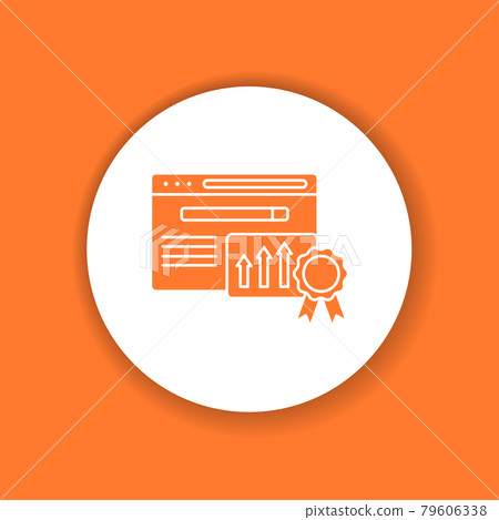 Website ranking color glyph icon. Website ranking color glyph icon. 79606338