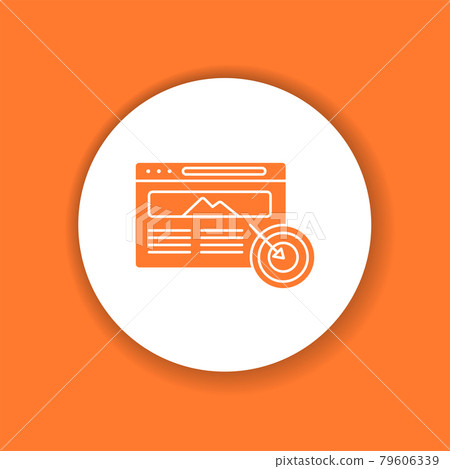 Website strategy color glyph icon. SEO optimization sign. Website strategy color glyph icon. SEO optimization sign. 79606339