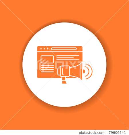 Digital marketing color glyph icon. Advertising social media concept. Digital marketing color glyph icon. Advertising social media concept. 79606341