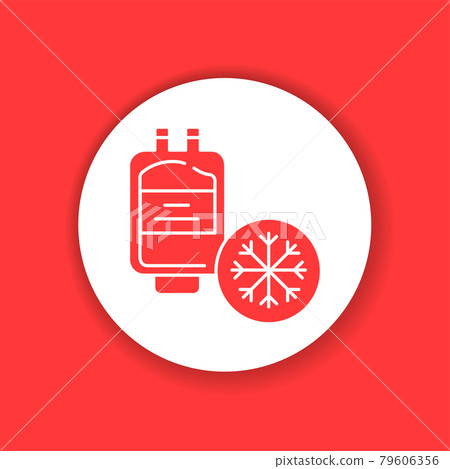 Blood bank freezer color glyph icon. Blood storage for transfusion concept. Blood bank freezer color glyph icon. Blood storage for transfusion concept. 79606356