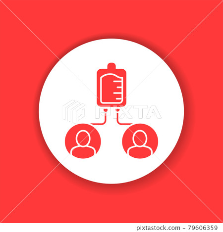 Blood transfusion color glyph icon. Donorship, charity concept. Blood transfusion color glyph icon. Donorship, charity concept. 79606359