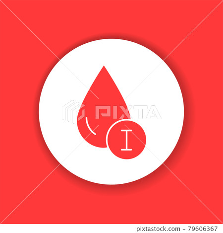 1 blood group color glyph icon. Donorship concept. 1 blood group color glyph icon. Donorship concept. 79606367