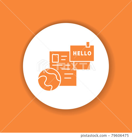 Language courses color glyph icon. Speaking club. Language courses color glyph icon. Speaking club. 79606475