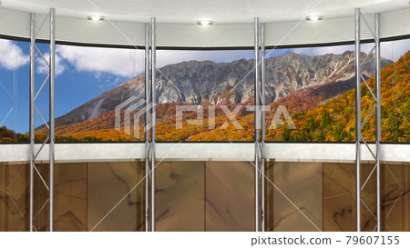 Background material Studio set Autumn leaves mountain Background material Studio set Autumn leaves mountain 79607155