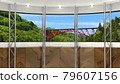 Background Material Studio Set Valley with Red Bridge 79607156